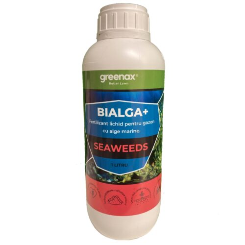 Îngrășământ foliar pentru gazon Greenax Bialga+, alge marine, acoperire 500-1000 mp2, 1 litru
