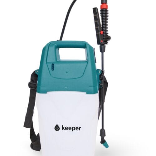 Pompă de stropit cu acumulator Keeper Forest 10, autonomie 4 ore, 10 L, 2 duze: duză foliar + erbicide, made in Spain